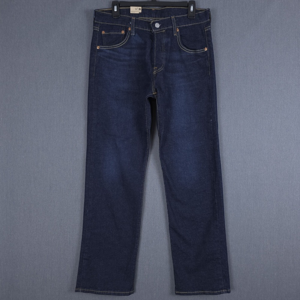 Levis 501 Jeans Mens 30x30 (Fits 31x30) Dark Wash Shrink To Fit Button Fly Denim